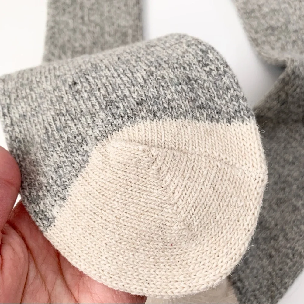 Long thick wool blend ragg boot socks (vintage sock monkey style)